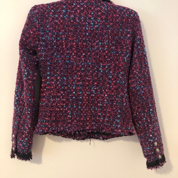 Say What? Women's multi-color Tweed Blazer - Picture 2 of 11